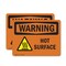 Signmission Hot Surface Sign, 10 in H x 14 in W, Plastic, Hot Surface With Symbol OS-2PACK-WS-P-1014-L-12188 - alternate 1
